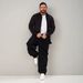 Plus Size Men's Stretchy Loose Straight Leg Jeans Style Long Pants_mkmklike.com
