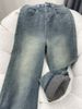 Starry Sky Pattern Wheat Ear Jeans For Women, Autumn And Winter Style, Plus Size, Pear-Shaped Body, High Waist,_mkmklike.com