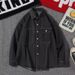 Light Ripe Style Spring And Autumn Clothes Top Korean Loose Long-sleeved Shirt Men's Trend Washed Denim Shirt_mkmklike.com