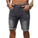 Men's Stretch Denim Shorts 5-Inch Inseam Slim Fit Vintage Washed Casual Streetwear Short Pants For Teen Boys_mkmklike.com