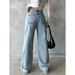 Retro Relaxed-Fit Jeans For Women – Vintage High-Waisted Wide-Leg Pants With Soft Stretch (Blue, Dusty Blue, Pink)_mkmklike.com