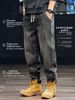 Men's Casual Stretchable Slim Fit Jogger Pants With Elastic Cuffs, Loose Fit Comfortable Streetwear Trousers For Spring & Autumn_mkmklike.com