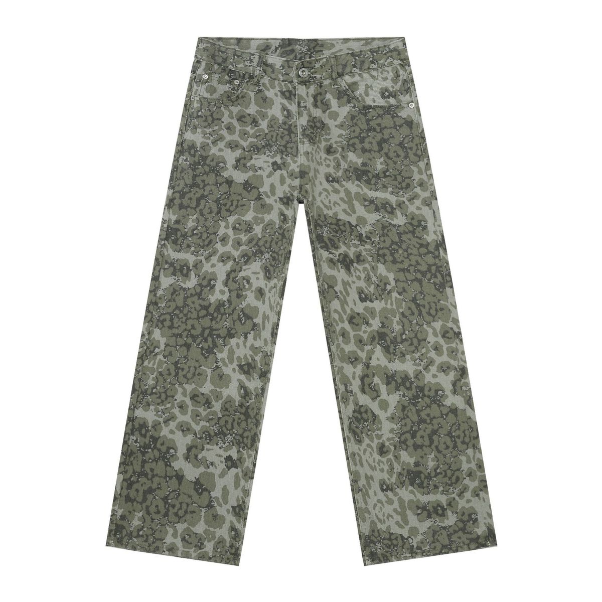 Men's Clothing Camouflage Jeans Loose Straight Wide Leg Casual Trousers_mkmklike.com