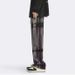 Men's Retro Tie Dye Drawstring Jeans American High Street Style Midweight Cotton Wide Leg Pants Black Blue Long_mkmklike.com