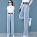 Women's Clothing High Waist Wide Leg Jeans Loose Slim Tall Thin Straight Jeans_mkmklike.com