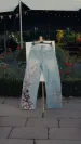 Men's Jeans Y2K American Cherry Blossom Knight Pattern Embroidered Street Retro And Women's Gothic Casual Wide Leg_mkmklike.com