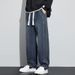 Jeans Men's Thin American Vintage High Street Loose Straight Casual Wide Leg Pants_mkmklike.com