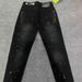 Men's High Street American Vintage Splatter Graffiti Black Jeans - Loose Fit Straight Leg Wide Trousers For Casual Streetwear Vibe_mkmklike.com