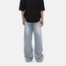 Men's Style Vibe Distressed Loose Fit Wide Legged Denim Pants - Blue/White/Black Grey (S/M/L/XL)_mkmklike.com