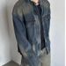 Spring And Autumn Vintage Loose Large Pocket Stand Collar Denim For Men With High-end Feel Casual Zipper Workwear Jacket_mkmklike.com