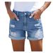 Women's Clothing Jeans High Waist Comfortable Slim Fit Fashionable Straight Casual Denim Shorts_mkmklike.com