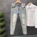 Men's Clothing Ripped Jeans Men's Trendy Brand Fashion Slim Fitting Beggar Pants Trendy Korean Style Stretch Fashion Casual Pants Men_mkmklike.com