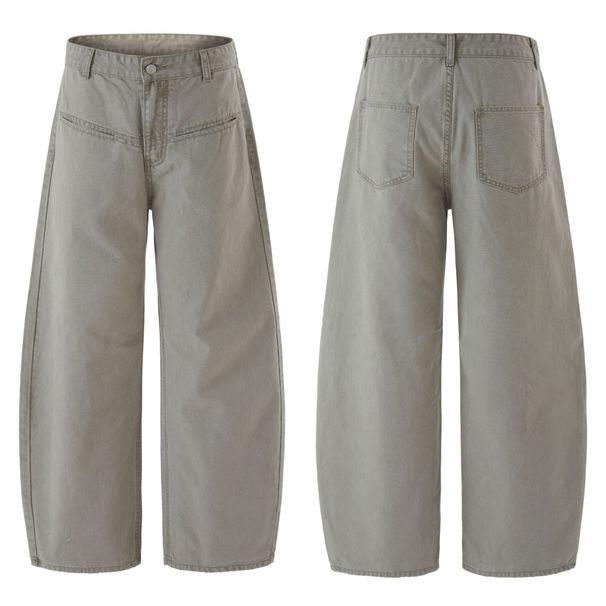 Men's Clothing & Archer0603 & 2025 Autumn Pearl Sail Martin Mini Cutaway Pants Distressed Patchwork Unisex Straight Leg Pure Cotton Jeans_mkmklike.com