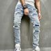 Men's Clothing denim high street trendy brand ripped slim fit small foot elastic jeans men's slim fit_mkmklike.com