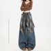 High Street Fart Curtain Wide-Leg Jeans For Women 2025 Autumn New Slim High-Waist Loose Retro Ripped Straight Pants_mkmklike.com