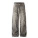 Men's Loose Fitting Cargo Pants High Street Style Deconstructed Corduroy Design Hand Sprayed Whiskered_mkmklike.com