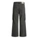 American Style Vibe Design Multi-Pocket Cargo Men's Street Fashion Deconstructed Wrinkled Washed Denim Flared Pants_mkmklike.com