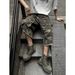 Vintage Camo Cargo Shorts For Men & Women - Distressed Denim With Oversized Pockets, Loose Fit, Streetwear Style_mkmklike.com