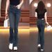 Women's Jeans, New Spring And Autumn Style, High-waisted, Slimming, Height-enhancing, Stretchy, Versatile, Fleece-lined_mkmklike.com