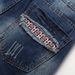 Suitable For All Seasons Trendy Summer Multi-Hole Distressed 3D Cat Whisker Floral Fabric Color-Block National Flag Straight-Leg Jeans For Men_mkmklike.com