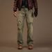 Men's Clothing Denim Trousers High Street Style Trendy Heavyweight Distressed Vintage Loose Fitting Straight Leg_mkmklike.com