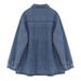 Chicco Vintage Denim Jacket Women, Loose Long Sleeve Shirt With Unique Design For Spring, Autumn, And Winter_mkmklike.com