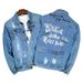 Loom New Foreign Trade Spring And Autumn Light Blue Trendy Men's Slim Fit Printed Ripped Denim Jacket For Men_mkmklike.com