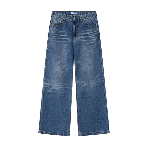EF JEANS | 2023 New Product, Casual Denim Trousers, Men's And Women's Same Loose Wide-leg Korean Version, Retro Trendy Blue_mkmklike.com