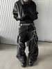 2025 American Style Niche Design Embroidered Lightning Loose Jeans Men And Women Casual Street Straight Mopping Trousers_mkmklike.com