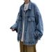 Loom Men's Denim Spring Autumn Trendy Brand Ins Hong Kong Style Cool Workwear Jacket Loose Fit Student Couple Top_mkmklike.com
