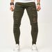 Men's Clothing Men's Washed Jeans Men's High End Two Tone Trousers Straight Loose_mkmklike.com