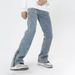 Nordmann High Street Jeans Men New Style Split Hem Design American Loose Straight Cool Casual Pants_mkmklike.com