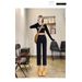 Women's Straight-leg Jeans Autumn And Winter 2024, New Style For Petite Figures, High-waisted Slim-fit Cropped Cigarette_mkmklike.com