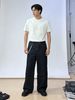 Men's Retro Beaded Chain High Street Loose Wide Leg Jeans Straight Leg Distressed Slightly Flared Trendy Long Pants Floor Length_mkmklike.com