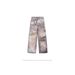 American High Street Cleanfit 3D Digital Print Cross Jeans Summer Tie-Dye Straight Loose Long Pants_mkmklike.com
