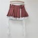 Denim Skirt Women 2025 Spring And Summer American Punk Irregular Lace Splicing Design Slim A Line Skirt Trend_mkmklike.com