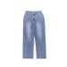 Women’s Clothing Women's Solid Washed Loose Jeans Street Style Loose Jeans Casual Wide Leg Pants_mkmklike.com