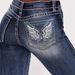"High-Waisted Distressed Jeans – Women's Stretch Denim With Embroidered Details"_mkmklike.com