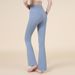 New High-Waisted Yoga Slimming Hip-Lifting Dance Pilates Leggings Elegant Fashion Sports Flared Pants_mkmklike.com