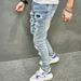 Men's Slim Fit Stretch Jeans – Distressed Denim With High-Street Style (Sizes 28-38, Classic Blue)_mkmklike.com