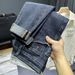 Men's Slim Fit Elastic Jeans Casual Pants Mid Waist Long Trousers Korean Style Basic Model Cotton Fabric Printed Design_mkmklike.com