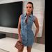 Women's Chic Sleeveless Denim A-Line Dress Corset Waist Stylish Casual Dress for Women_mkmklike.com
