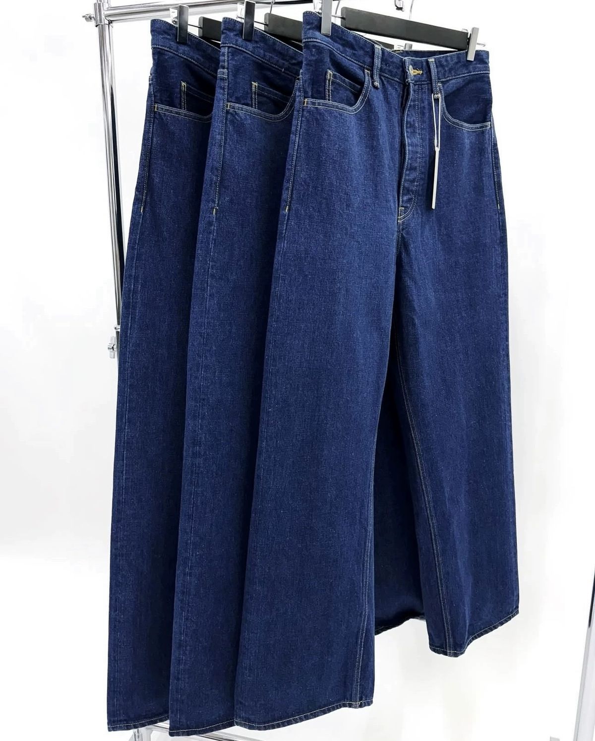 Men's ClothingWES Washed Dark Blue Original Denim KENIJIAM Same Style Retro Loose Jeans VIBE Style_mkmklike.com