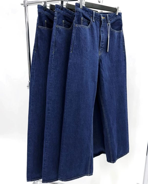 Men's ClothingWES Washed Dark Blue Original Denim KENIJIAM Same Style Retro Loose Jeans VIBE Style_mkmklike.com