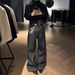 Vintage Denim Jeans For Men & Women - High Waist Flared Bootcut With Jacquard Embroidery, Loose Fit Wide Leg Bohemian Style Long Pants_mkmklike.com