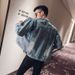BOY Men's Denim Korean Style Spring Autumn Loose Fit Handsome Casual Jacket Embroidery Trendy Brand European American_mkmklike.com