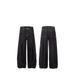 Black – Vintage American Loose-Fit Denim Pants With 3d Pleats & Blade Cut For Men & Women Blade Cut Hem_mkmklike.com