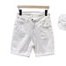 Men's Clothing Denim Shorts For Summer Thin Elastic Trend Slim Fit Slim Fit Washed Casual Trendy Pants_mkmklike.com