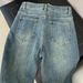American Retro Rhinestone Jeans For Women Y2K Street Design High Waist Straight Loose Versatile Floor-Length Pants_mkmklike.com
