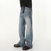 Men's Clothing Vintage American Wash Straight-Leg Jeans – Distressed Cat Whisker Fading, Relaxed Fit & High Cotton Content, Oversized Silhouette_mkmklike.com